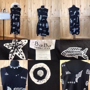 Hawaiian Swimsuit A line  cover up by BaBa W fish